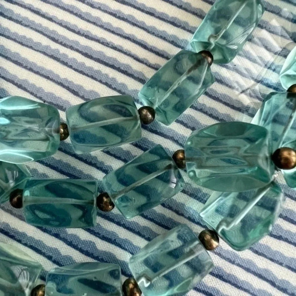 TRIPLE Strand Rare Unique Buffed Polished Faceted Beads Necklace - Picture 5 of 5